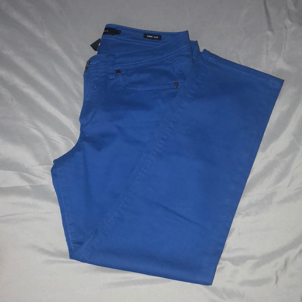 Calvin Klein Royal Blue Skinny Crop Pants